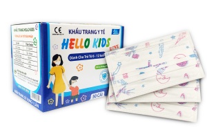 Khẩu Trang Y Tế Hello Kids ( Hoạ Tiết Vũ Trụ  - 50 cái / hộp )